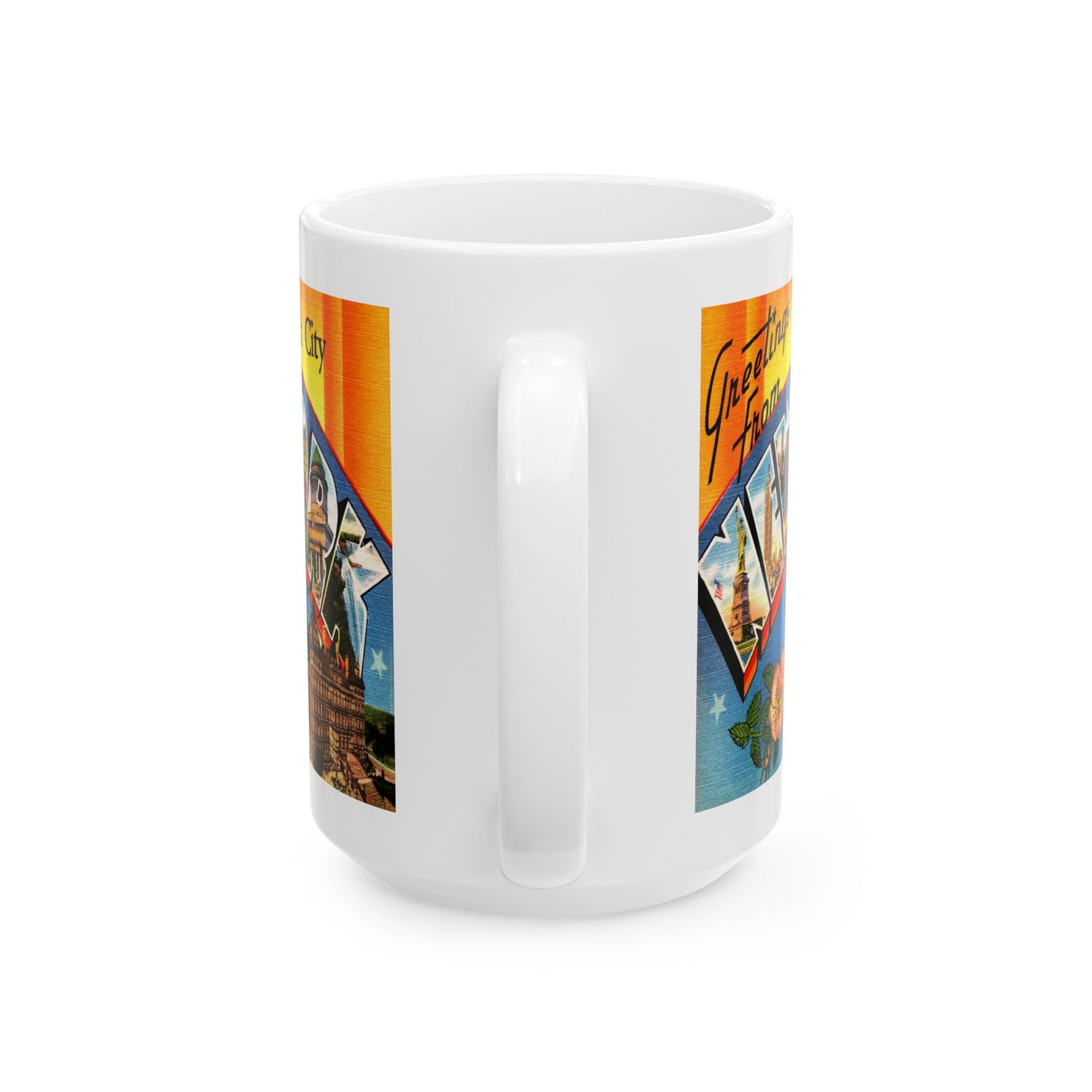 Memebly Retro Greetings from New York City NY New York Coffee Mug