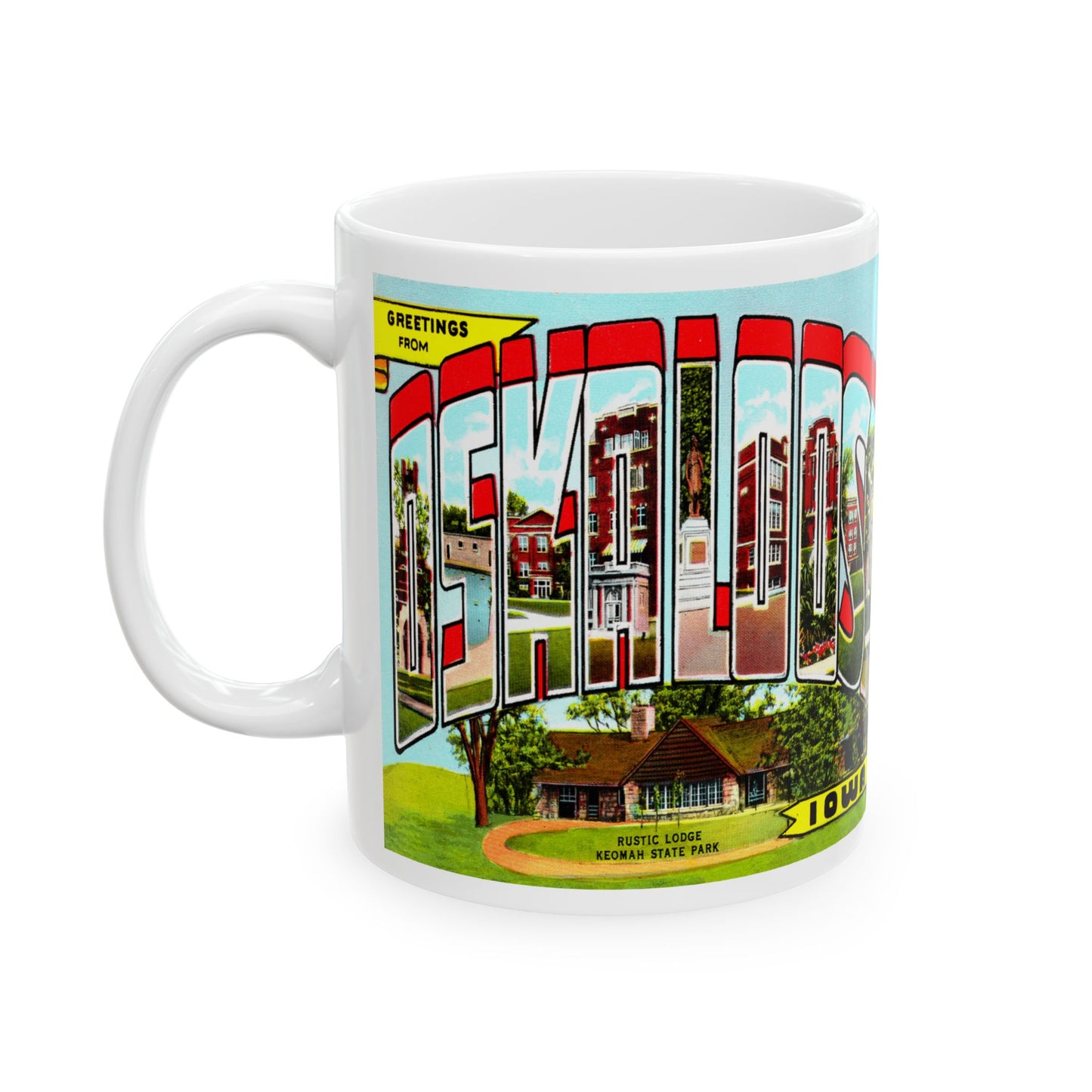 Memebly Vintage Greetings from Oskaloosa IA Coffee Mug