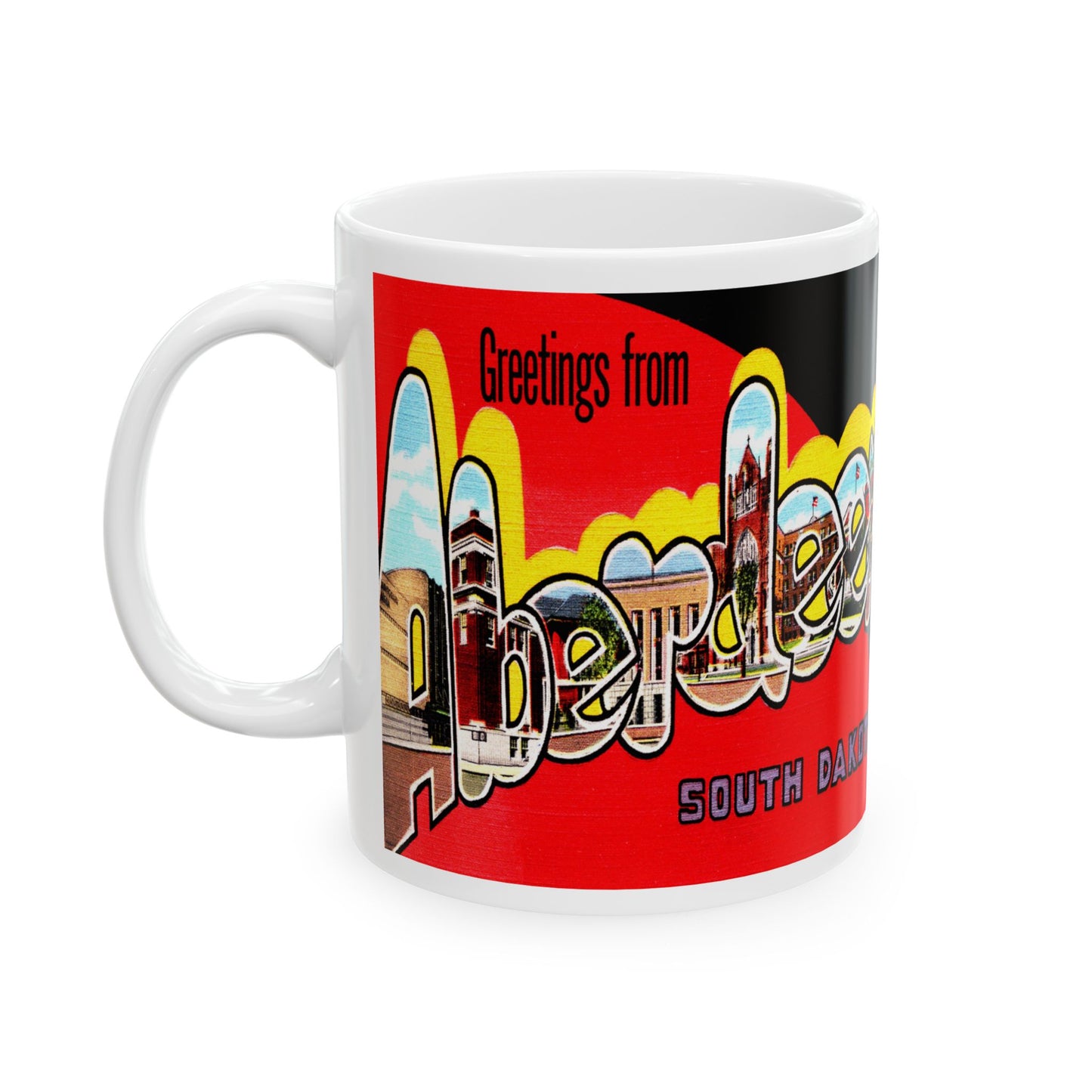 Memebly Vintage Greetings from Aberdeen SD South Dakota Coffee Mug