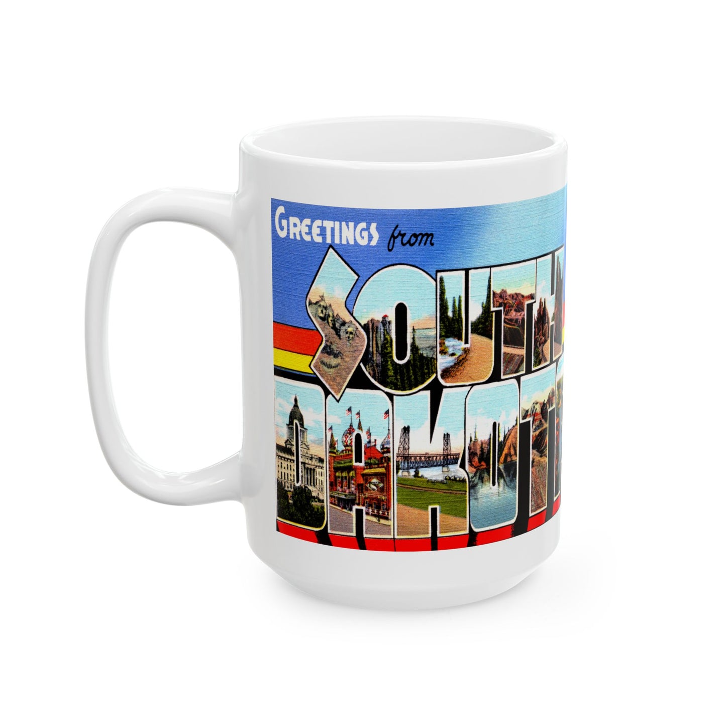 Memebly Vintage Greetings from South Dakota SD Coffee Mug