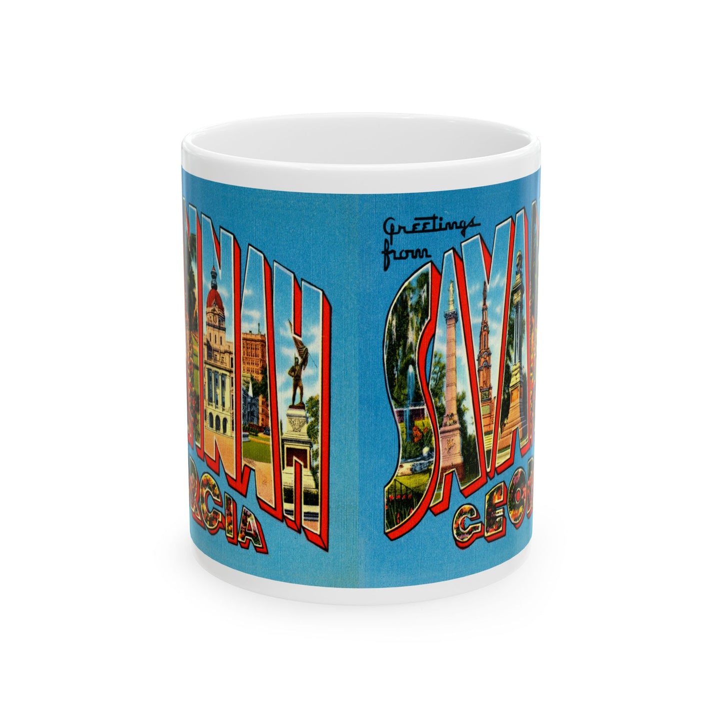 Memebly Retro Greetings from Savannah GA Coffee Mug