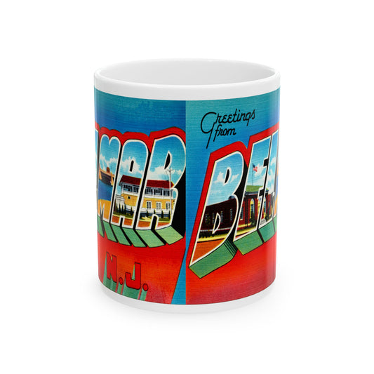 Memebly Vintage Greetings from Belmar NJ New Jersey Coffee Mug