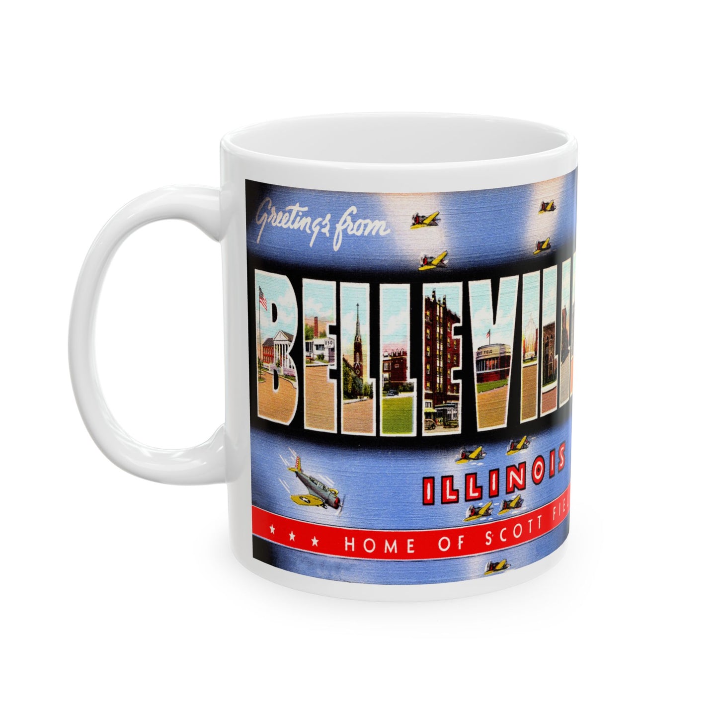 Memebly Vintage Greetings from Belleville IL Coffee Mug