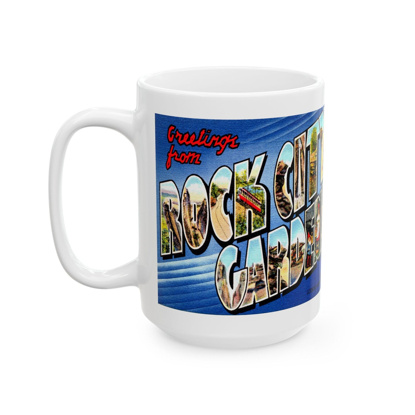 Memebly Vintage Greetings from Rock City Gardens GA Coffee Mug