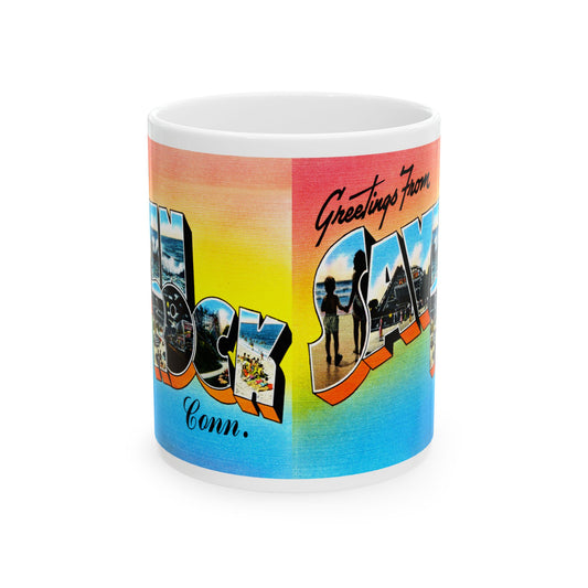 Memebly Vintage Greetings from Savin Rock CT Connecticut Coffee Mug