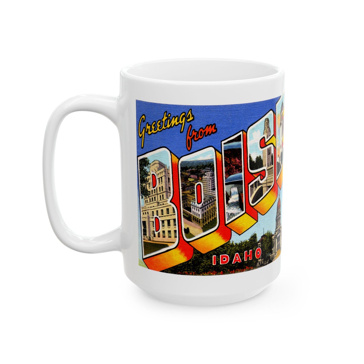 Memebly Retro Greetings from Boise ID Coffee Mug