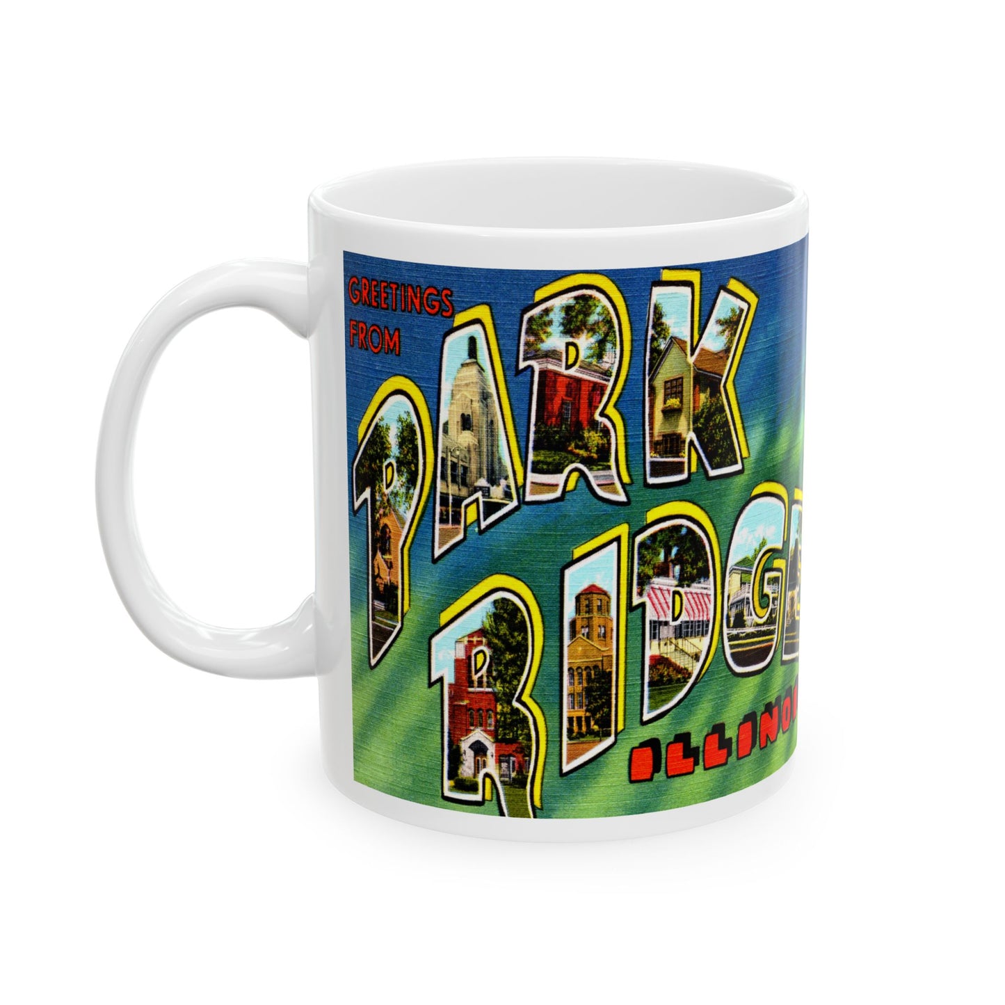 Memebly Vintage Greetings from Park Ridge IL Coffee Mug