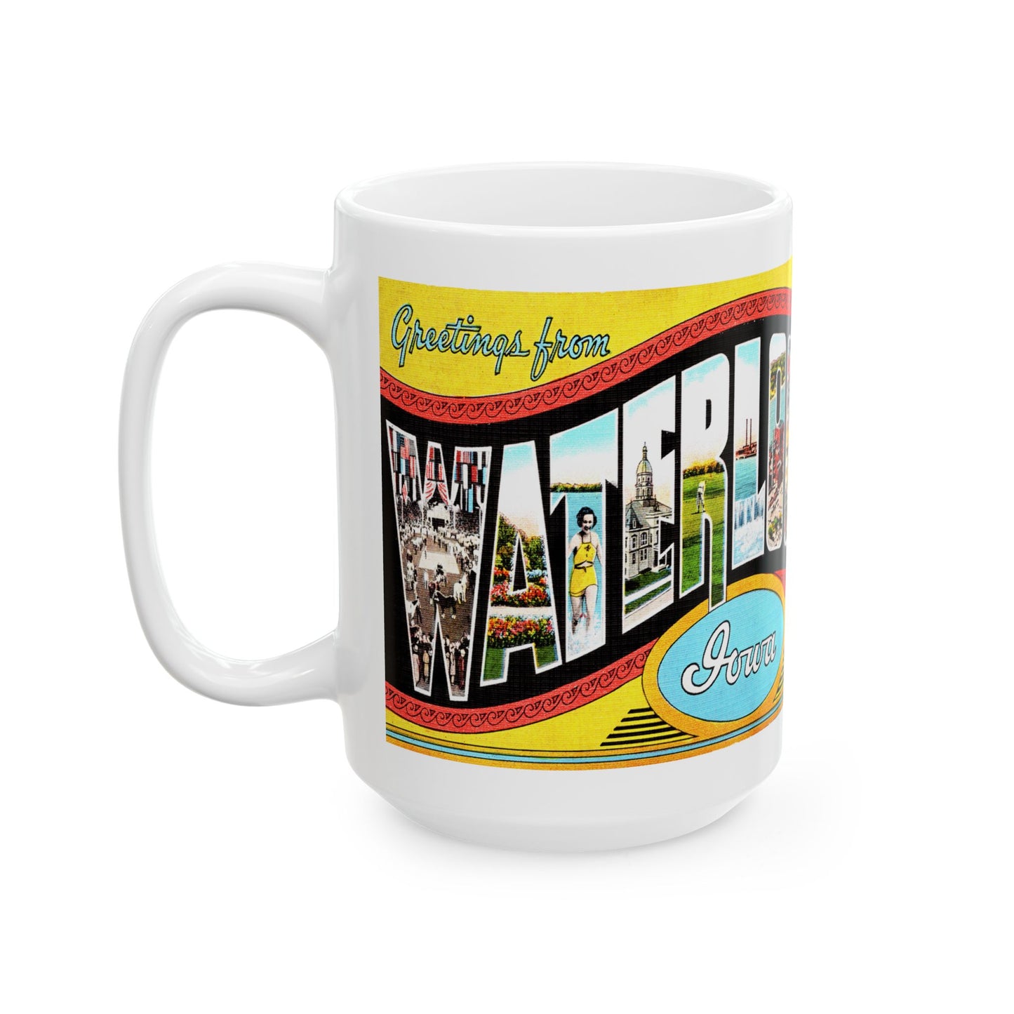 Memebly Vintage Greetings from Waterloo IA Coffee Mug