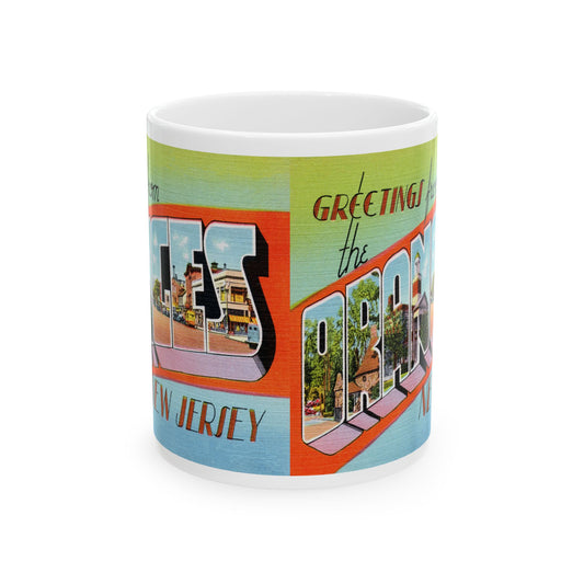 Memebly Vintage Greetings from The Oranges NJ New Jersey Coffee Mug