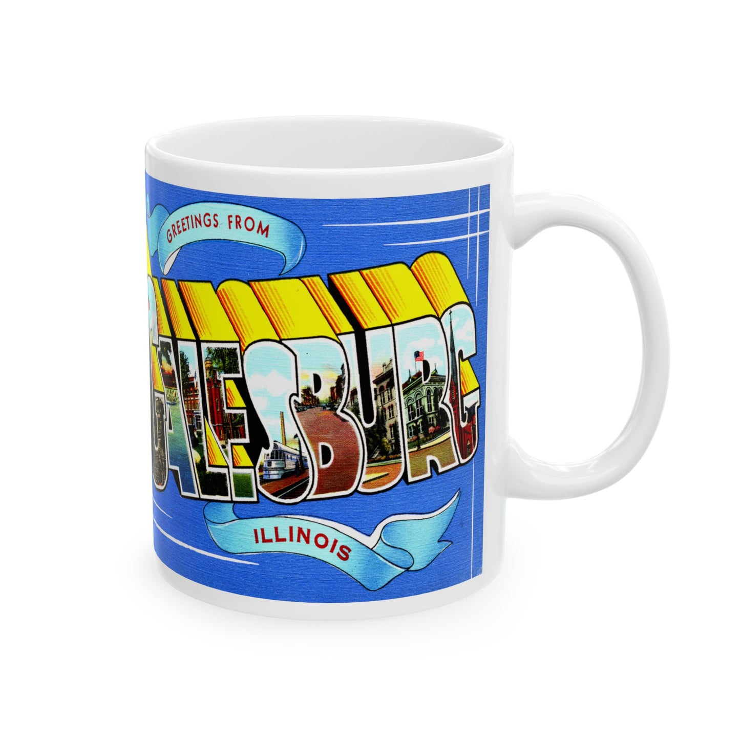 Memebly Retro Greetings from Galesburg IL Coffee Mug