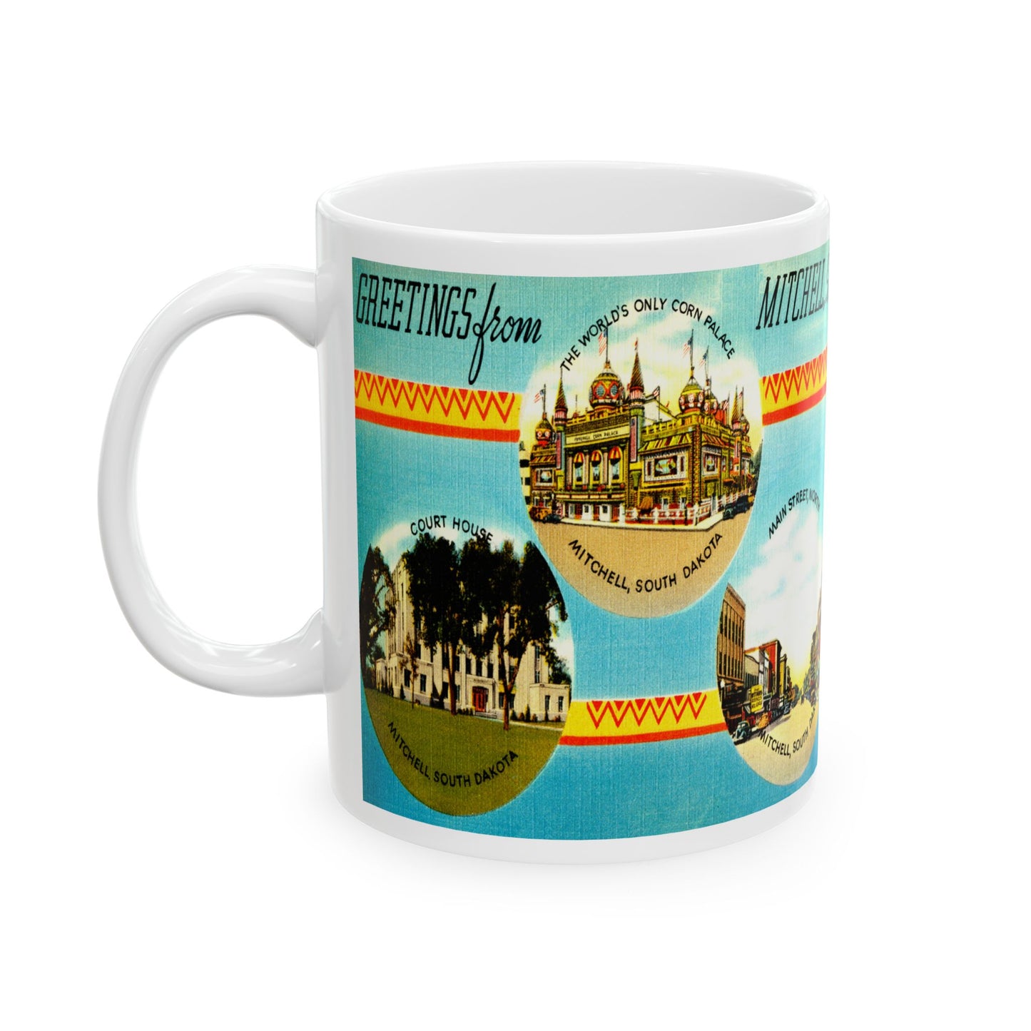 Memebly Scenic Vintage Greetings from Mitchell SD South Dakota Coffee Mug