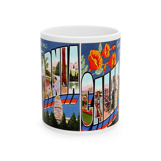 Memebly Vintage Greetings CA California Coffee Mug