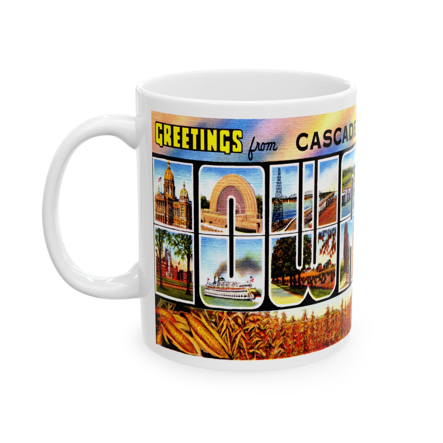 Memebly Vintage Greetings from Cascade IA Coffee Mug