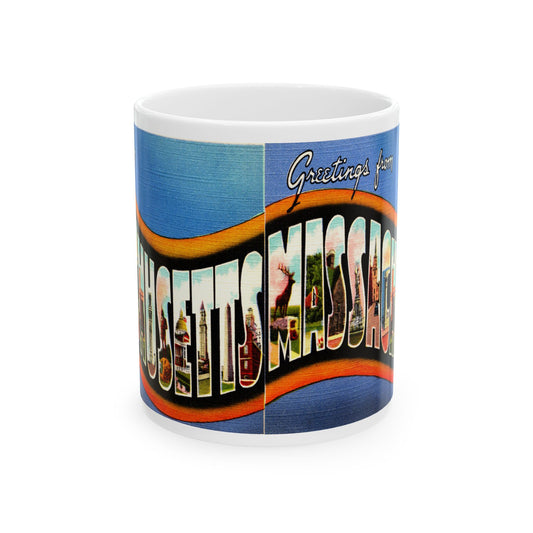 Memebly Retro Greetings from Massachusetts MA Coffee Mug