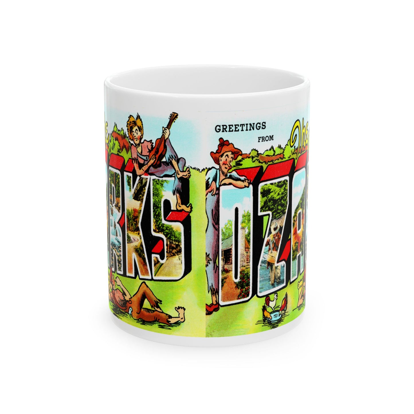 Memebly Vintage Greetings from the Ozarks Arkansas Coffee Mug