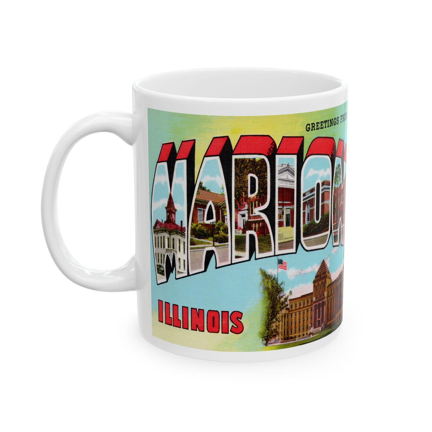 Memebly Vintage Greetings from Marion IL Coffee Mug