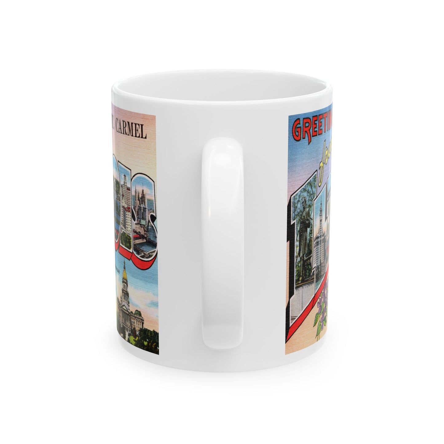 Memebly Vintage Greetings from Mount Carmel IL Coffee Mug