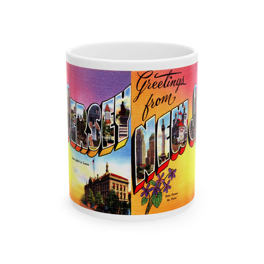 Memebly Vintage Greetings from New Jersey NJ Coffee Mug