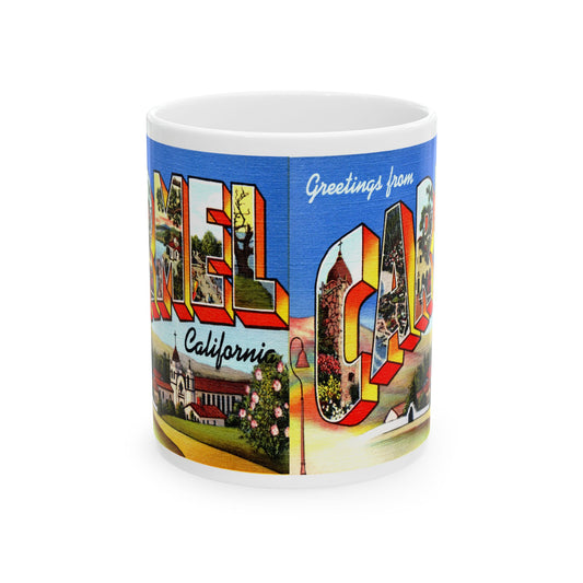 Memebly Vintage Greetings from Carmel CA California Coffee Mug