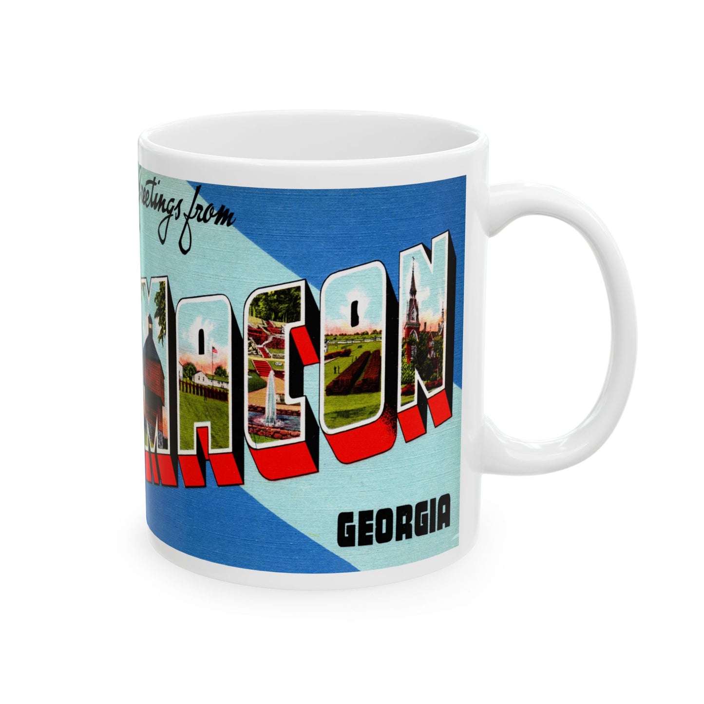 Memebly Scenic Vintage Greetings from Macon GA Coffee Mug