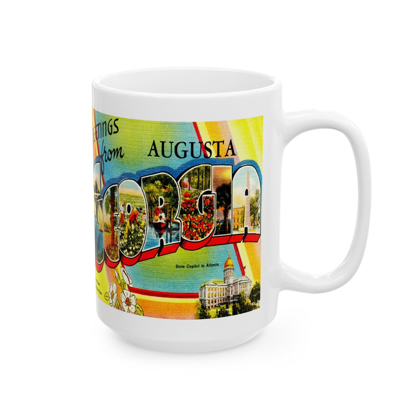 Memebly Pastel Vintage Greetings from Agusta GA Coffee Mug