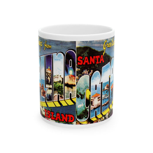 Memebly Vintage Greetings from Santa Catalina Island CA California Coffee Mug