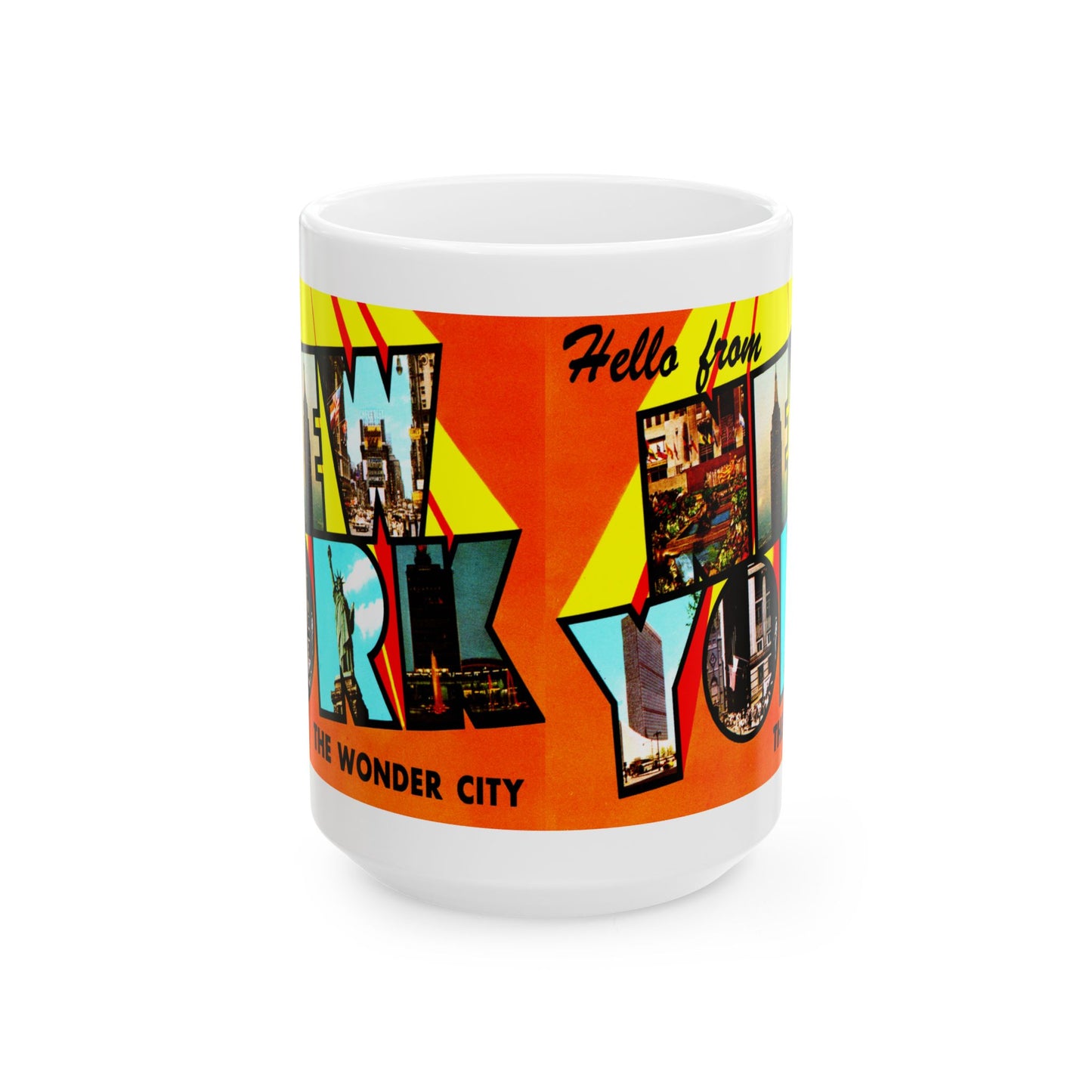 Memebly Retro 1950s Greetings from New York City New York Coffee Mug