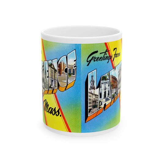 Memebly Retro Greetings from Lawrence MA Massachusetts Coffee Mug