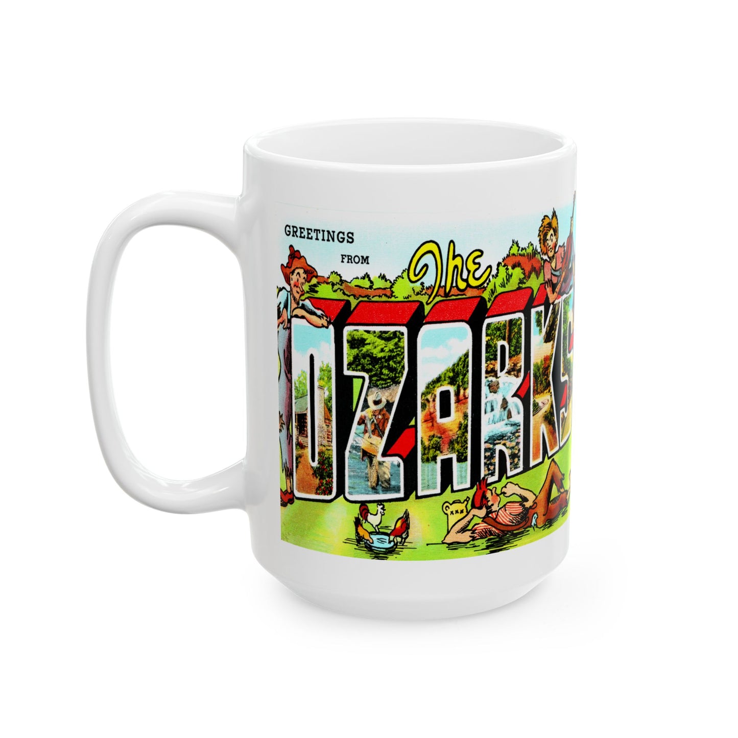 Memebly Vintage Greetings from the Ozarks Arkansas Coffee Mug