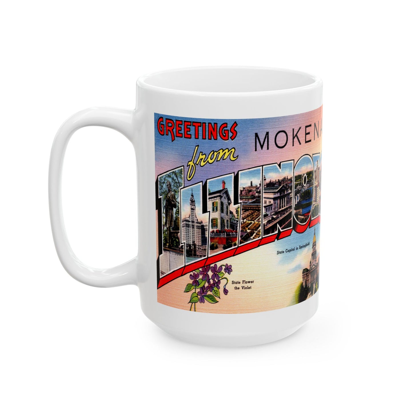 Memebly Vintage Greetings from Mokena IL Coffee Mug