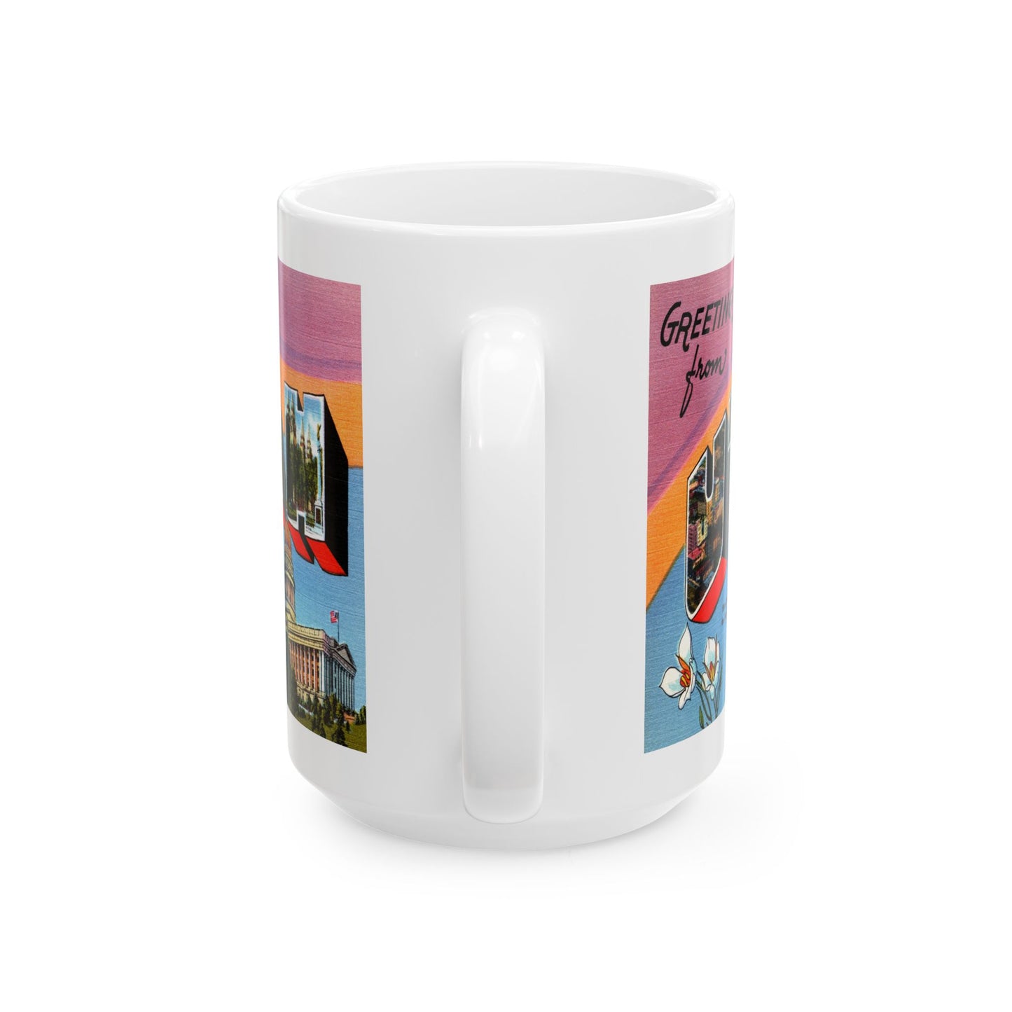 Memebly Vintage Deco Greetings from Utah UT Coffee Mug