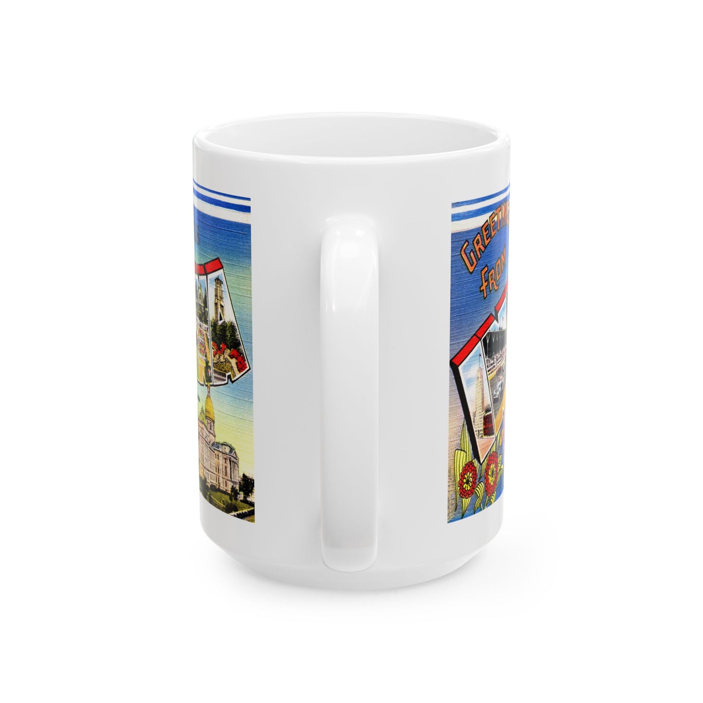 Memebly Retro Vintage Greetings from Indianapolis IN Indiana Coffee Mug