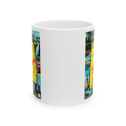 Memebly Deco Greetings from Alabama Map Coffee Mug