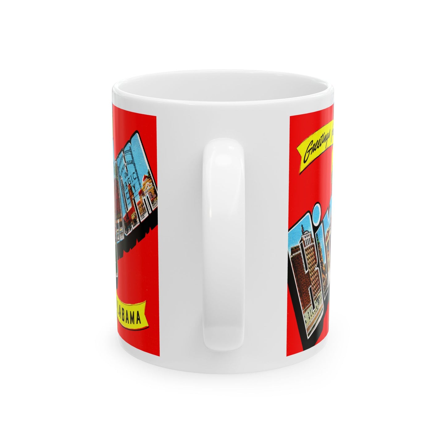 Memebly Colorful Greetings from Birmingham AL Coffee Mug