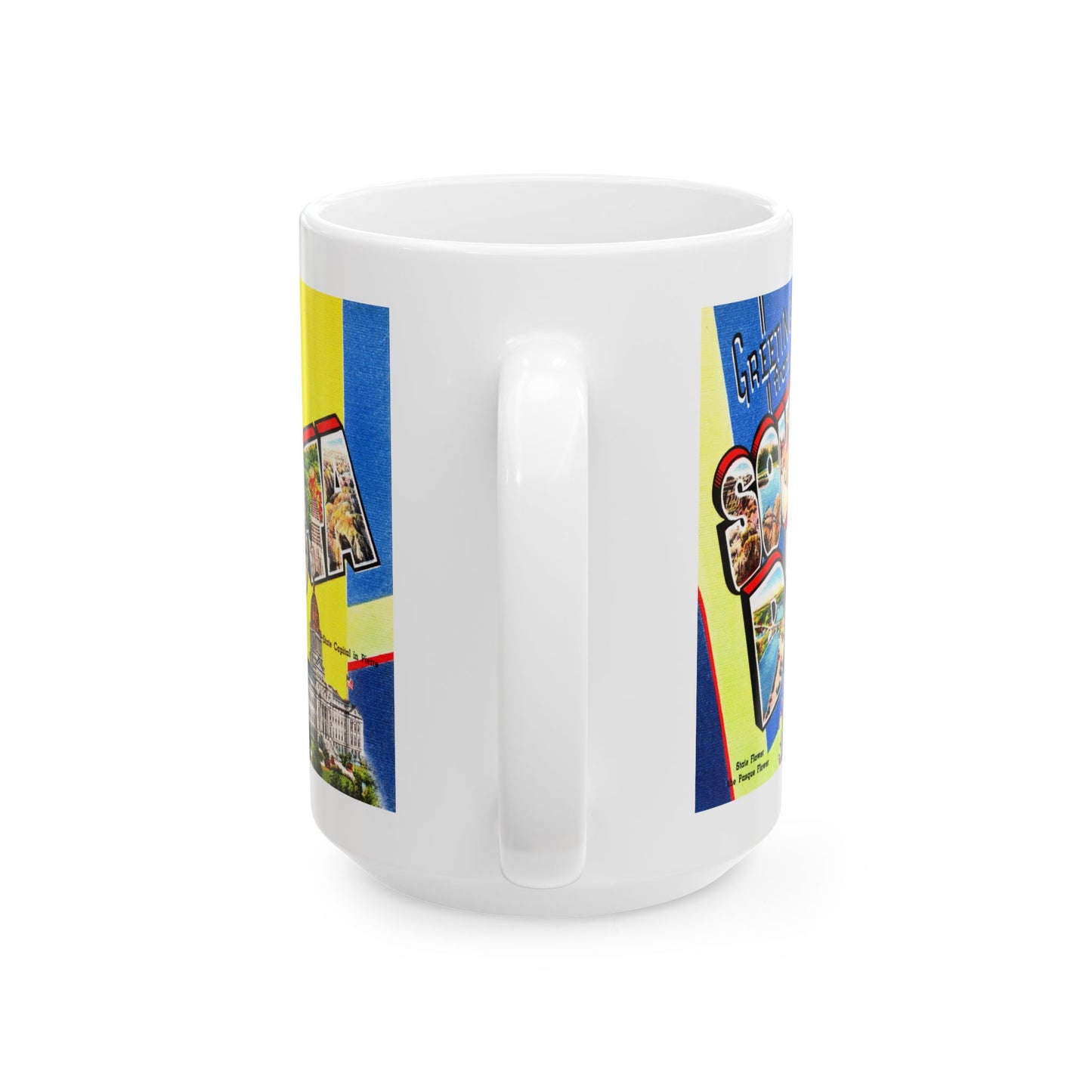 Memebly Vintage Retro Greetings from South Dakota SD Coffee Mug