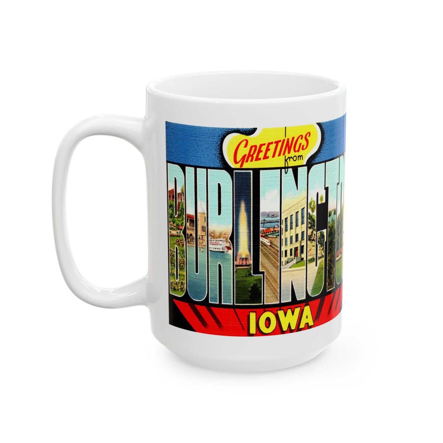 Memebly Vintage Greetings from Burlington IA Coffee Mug