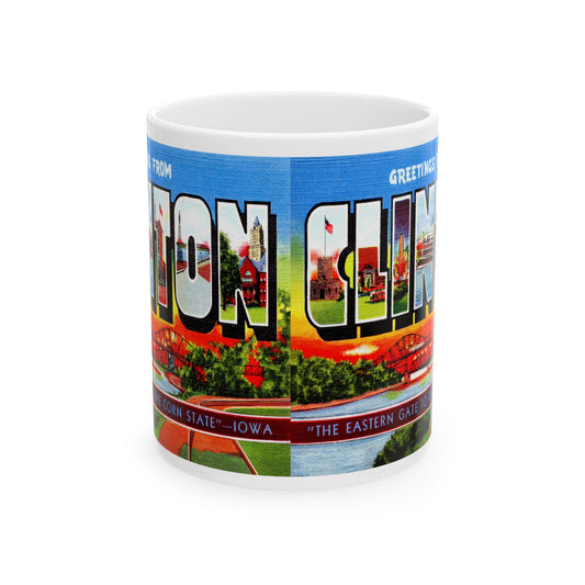 Memebly Vintage Greetings from Clinton IA Coffee Mug