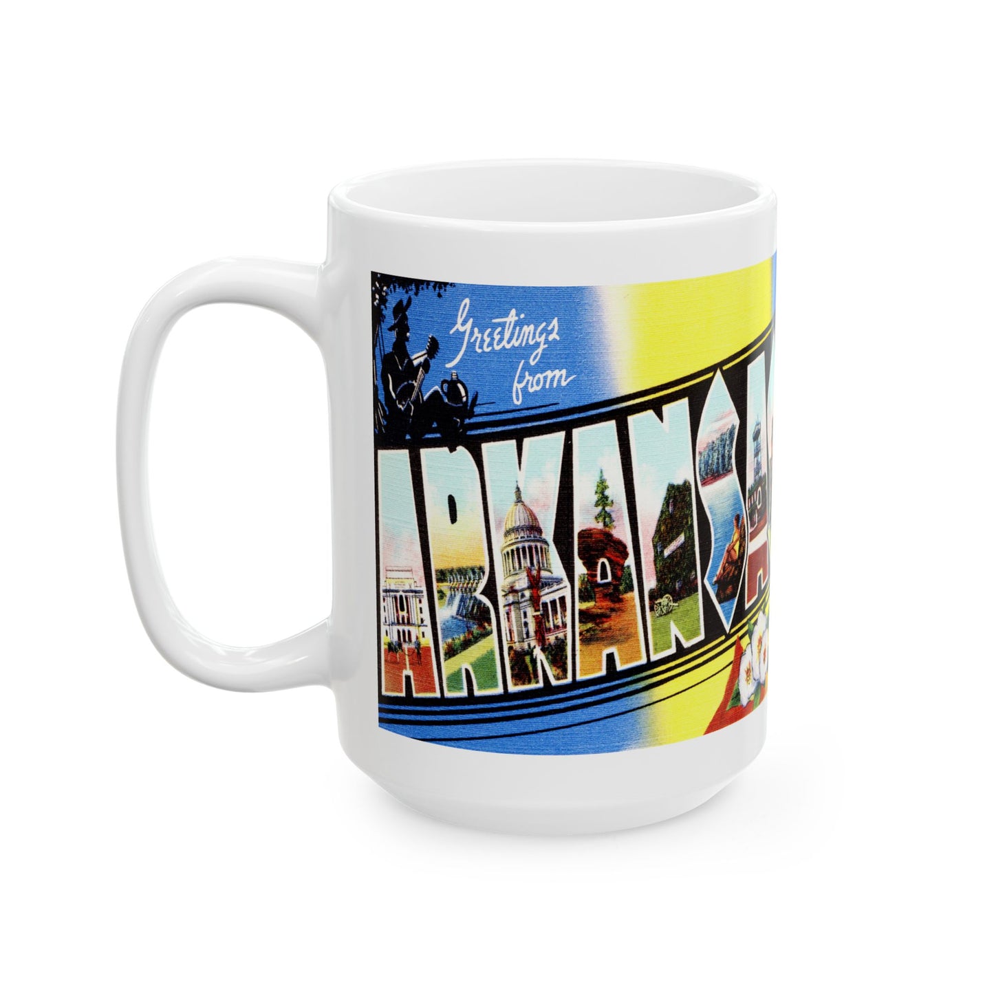 Memebly Retro Greetings from Arkansas  Coffee Mug