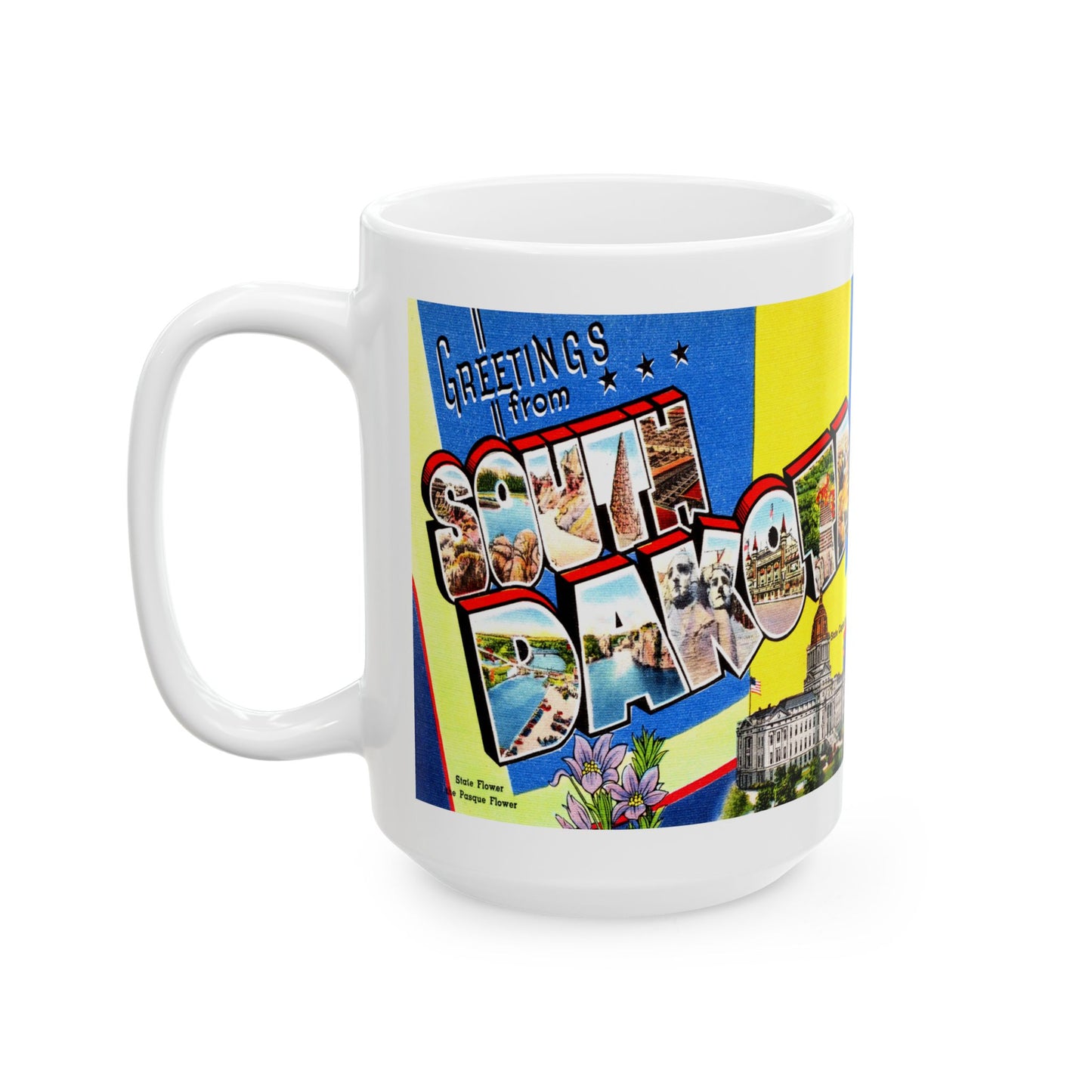 Memebly Vintage Retro Greetings from South Dakota SD Coffee Mug