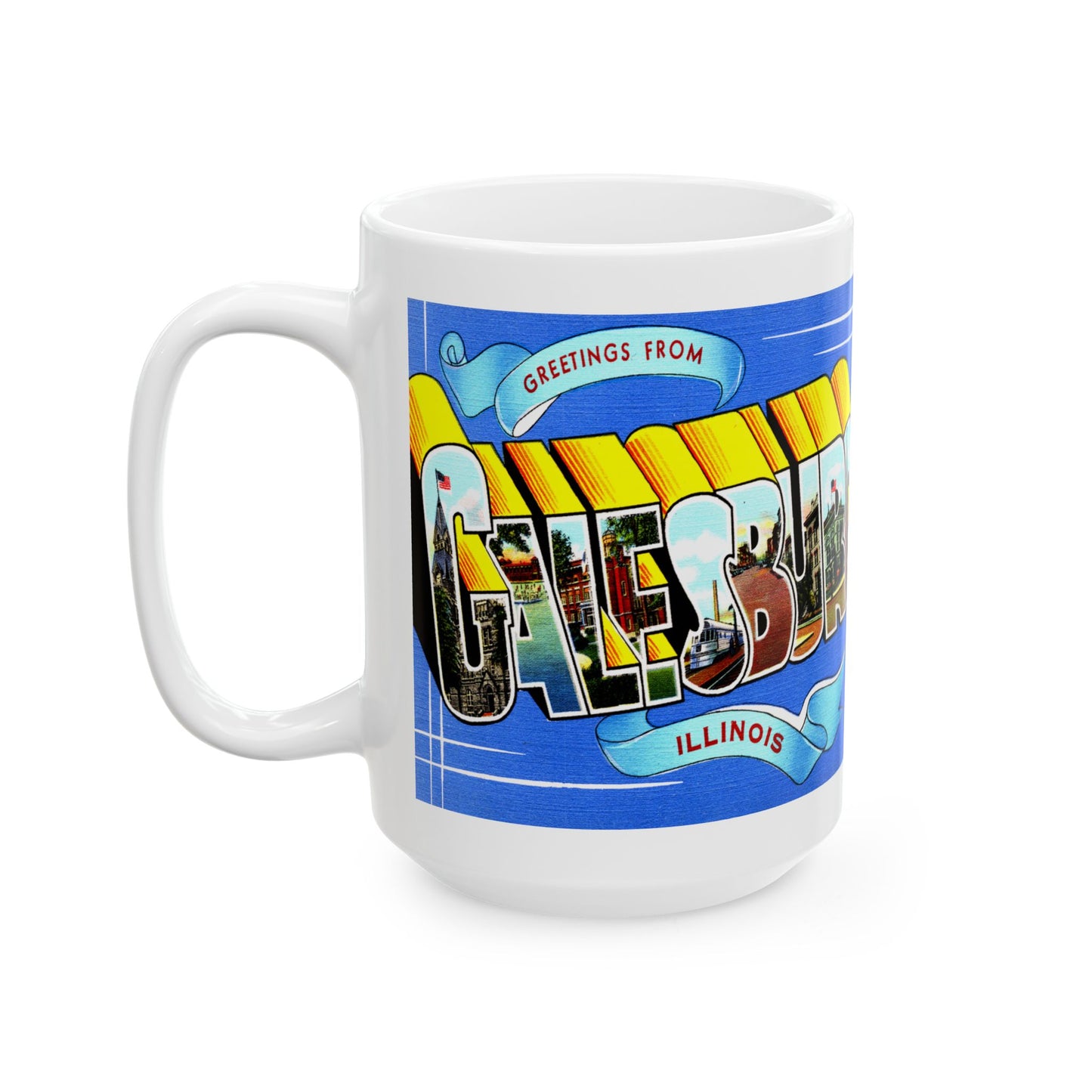 Memebly Retro Greetings from Galesburg IL Coffee Mug