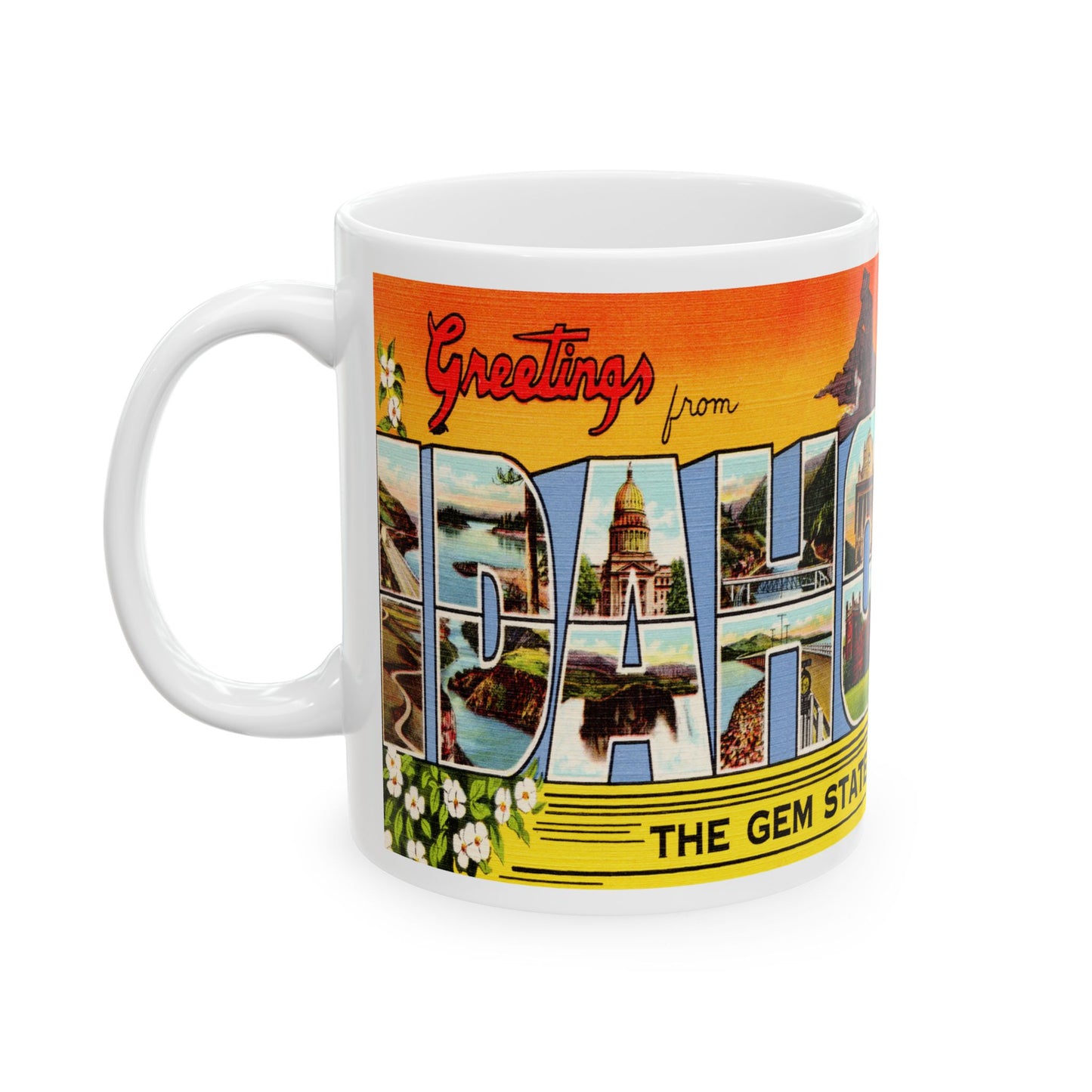 Memebly Scenic Vintage Greetings from Idaho Coffee Mug