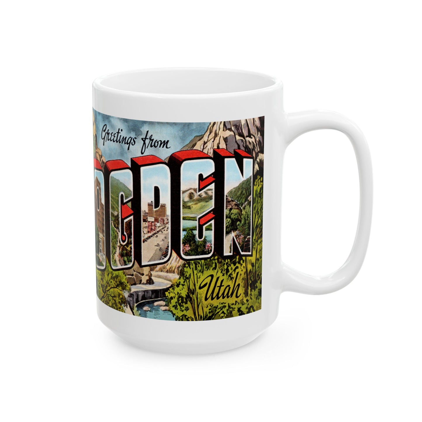 Memebly Vintage Greetings from Ogden UT Utah Coffee Mug