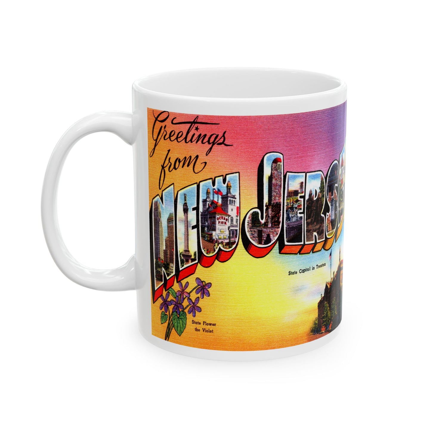 Memebly Vintage Greetings from New Jersey NJ Coffee Mug