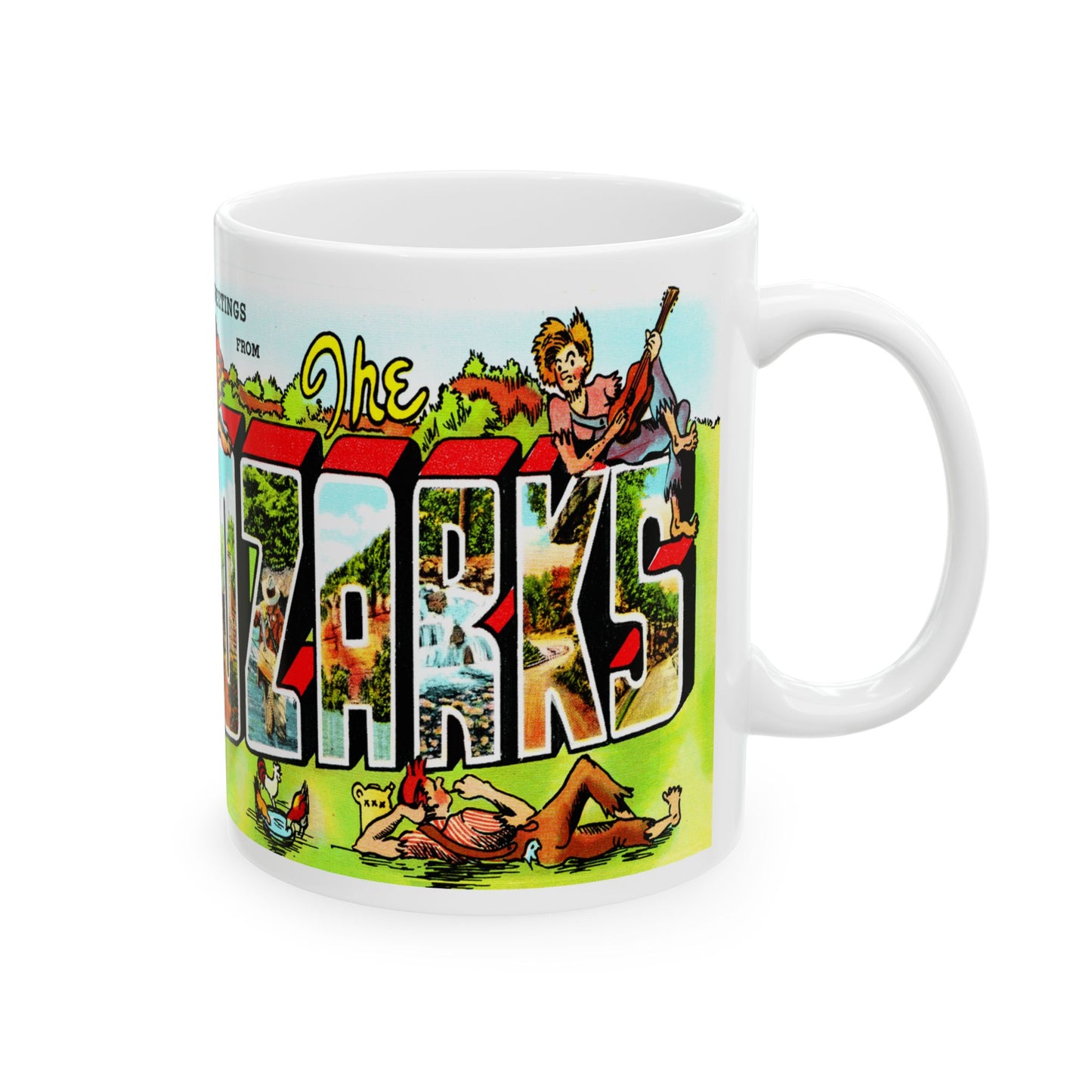 Memebly Vintage Greetings from the Ozarks Arkansas Coffee Mug