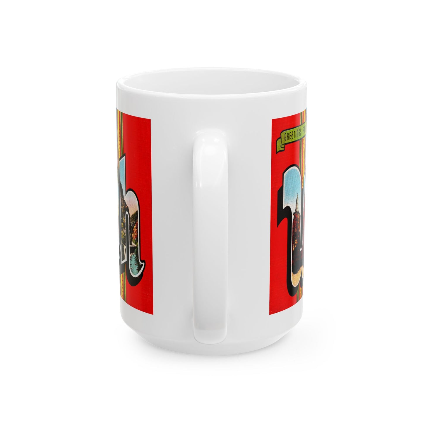 Memebly Colorful Retro Greetings from Utah UT Coffee Mug