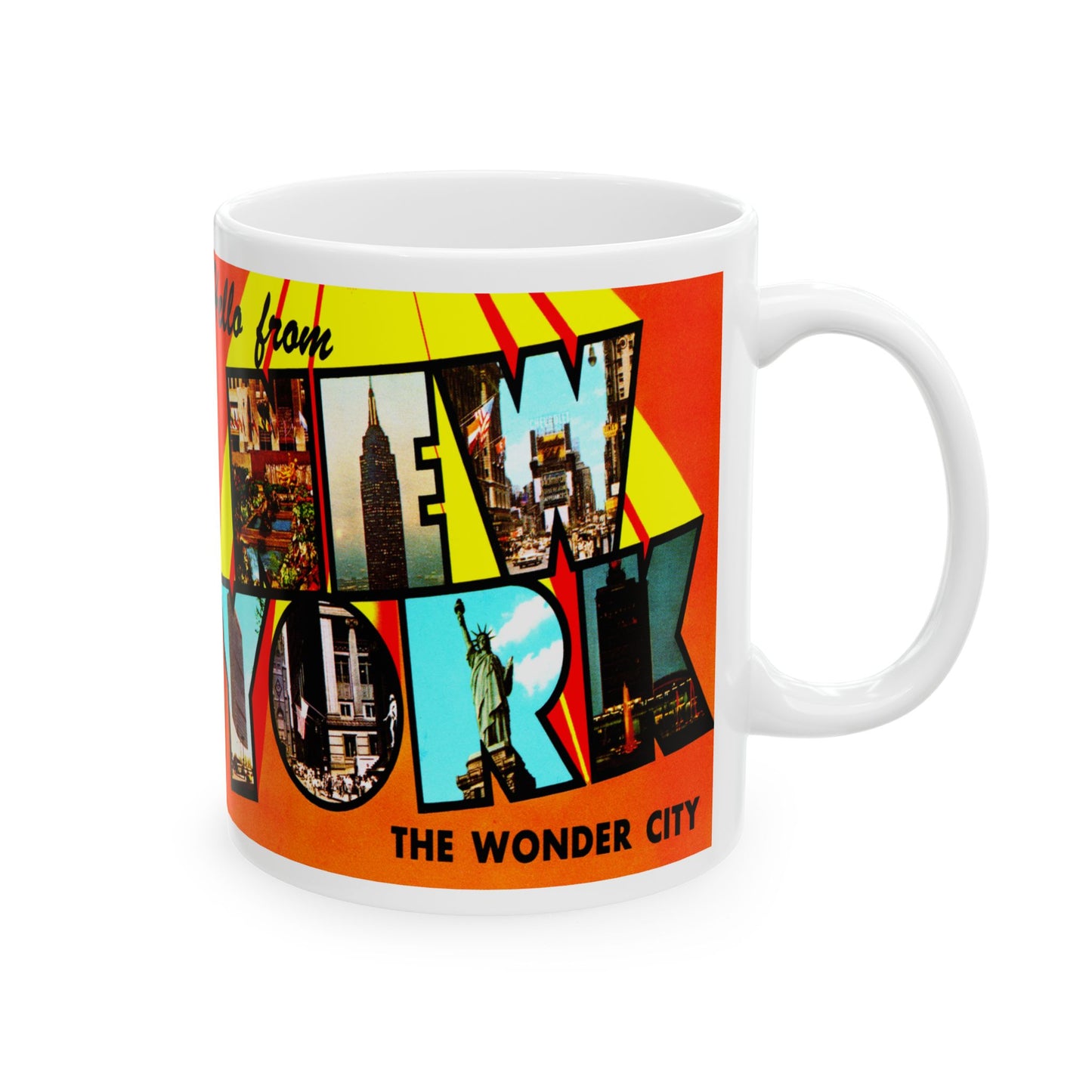 Memebly Retro 1950s Greetings from New York City New York Coffee Mug