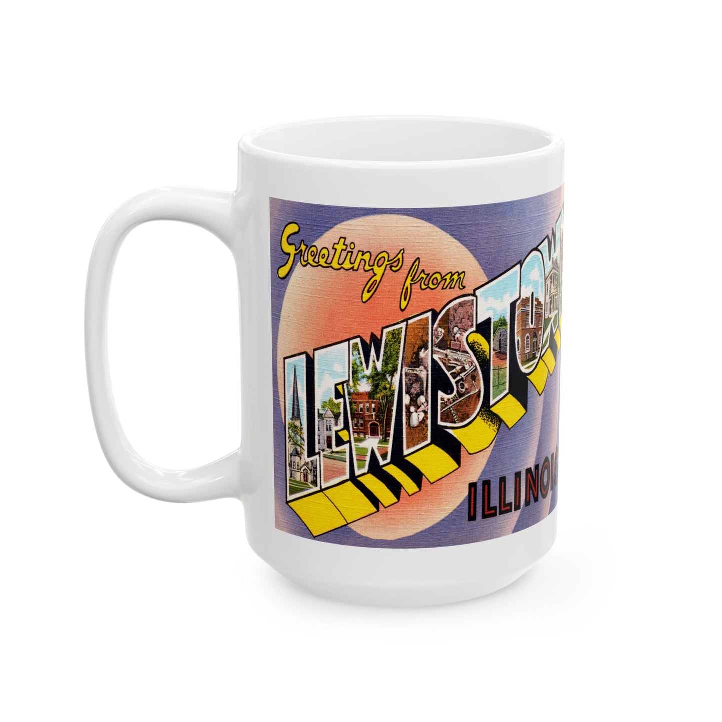 Memebly Vintage Greetings from Lewistown IL Coffee Mug