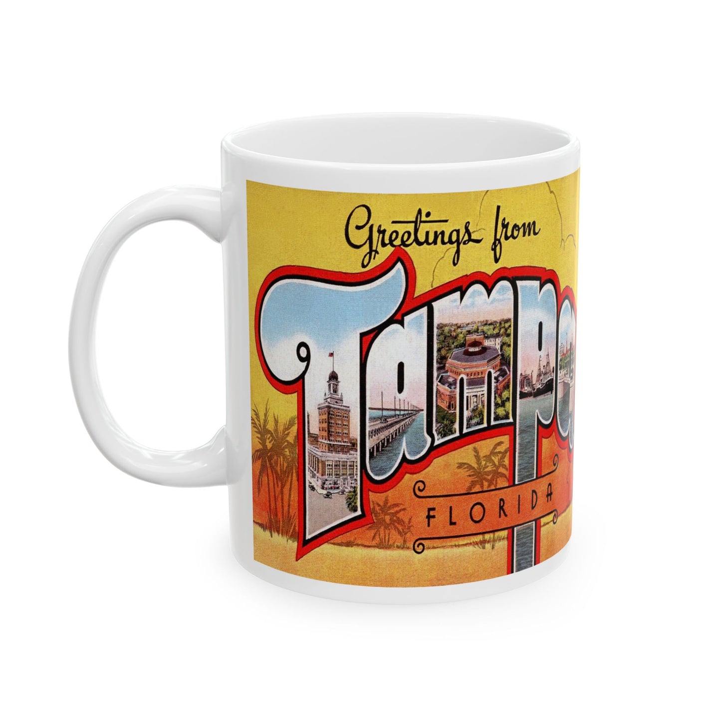 Memebly Warm Vintage Greetings from Tampa FL Coffee Mug