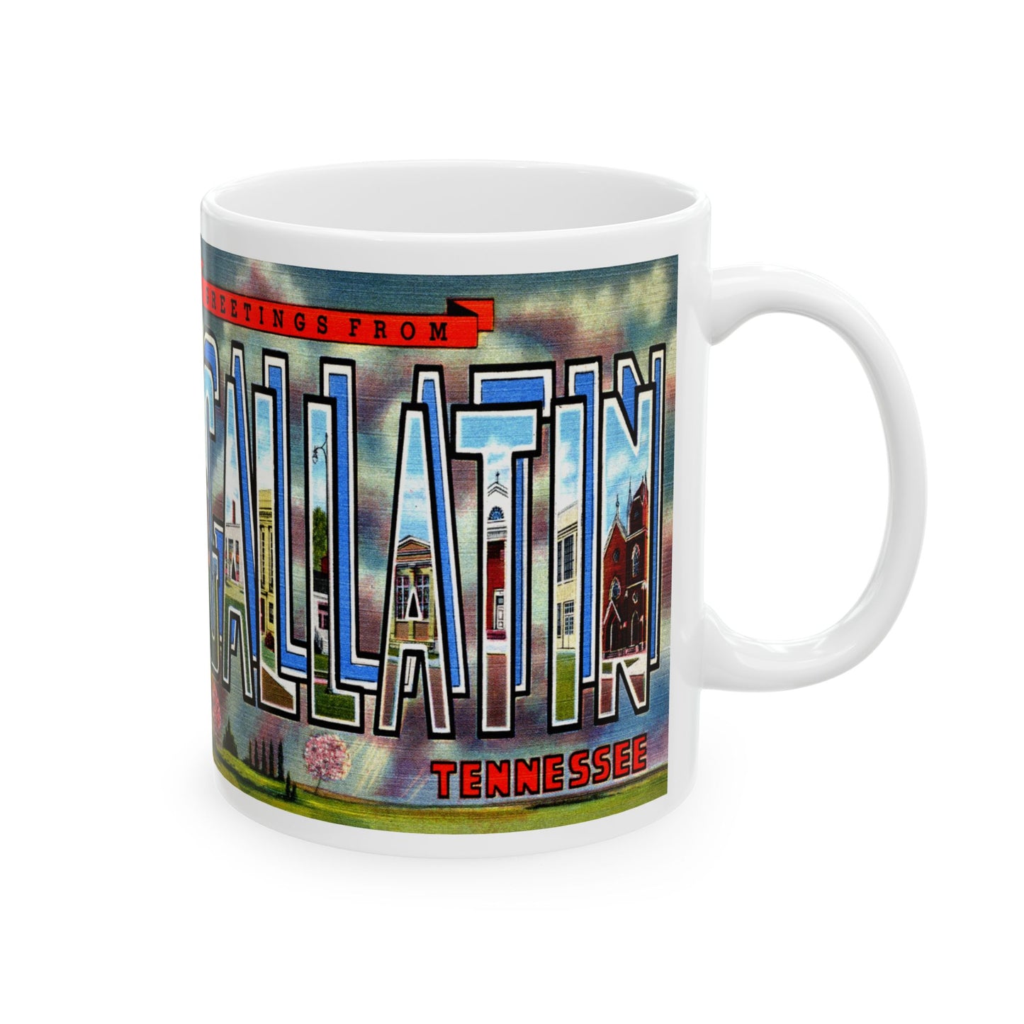 Memebly Vintage Greetings from Gallatin TN Tennessee Coffee Mug