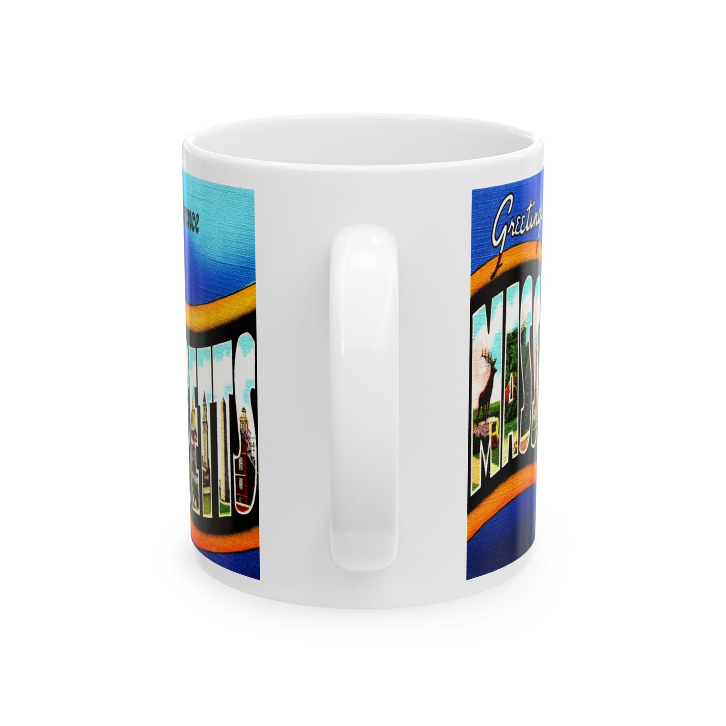 Memebly Vintage Greetings from Lawrence MA Massachusetts Coffee Mug